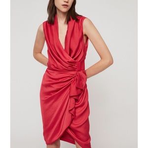 All Saints Cancity dress pink spitafields Japanese cloth size US 2